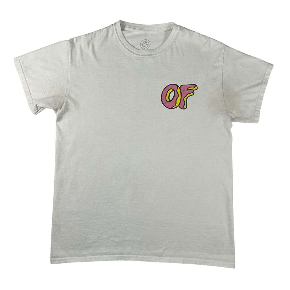 Odd Future OFWGKTA Donut Logo‎ Graphic T-Shirt Mens Medium White Streetwear Tee
